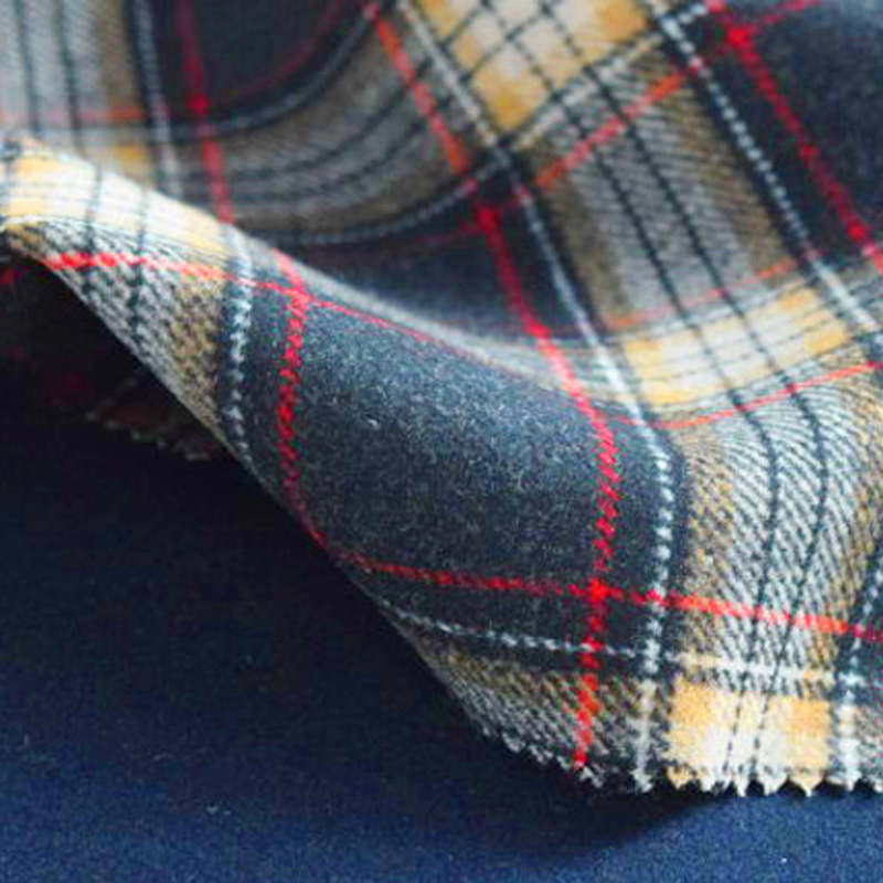 雙面格子呢 雙面立絨格 雙面異色麥呢格50%羊毛780克